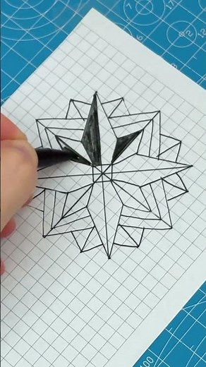 How to Draw 3D Illusion Design on Graph Paper