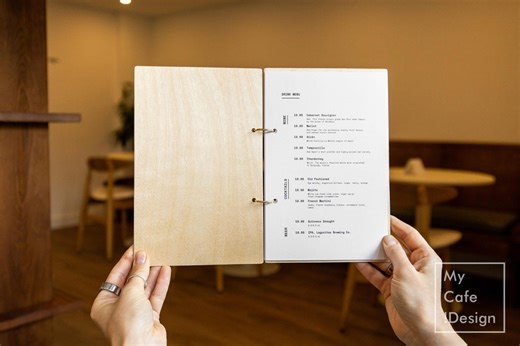 Wooden Menu Folder: Custom Menu Cover for Restaurant, Cafe & Bar - Etsy