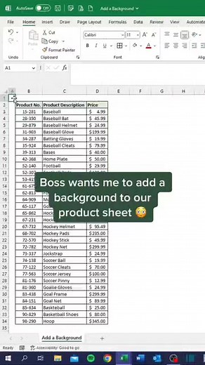 Insert any background to your spreadsheets #excel #exceltips #exceltricks #exceltraining #exceltutorial #GoogleSheets | LEARN MORE
