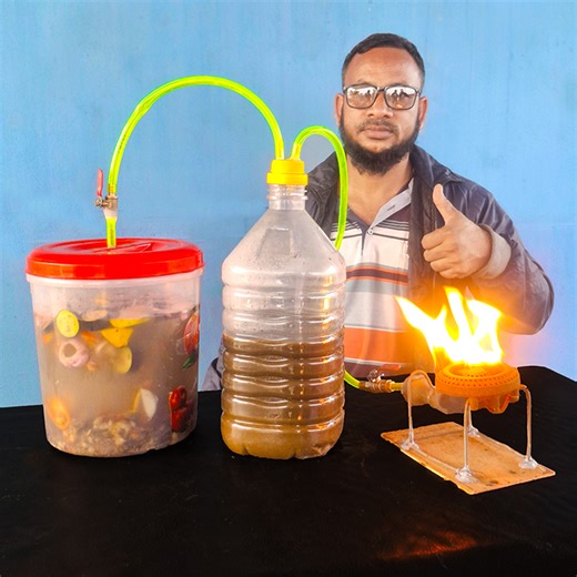 How to use Free Gas from Cow Dung & Kitchen Wastes | Small biogas plant at Home! | Rana Craft