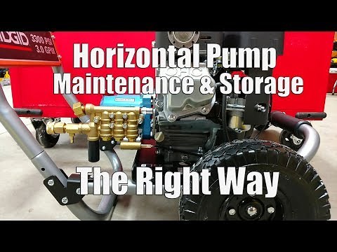 Pressure Washer Maintenance & Storage With Horizontal Pump Oil Change