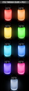 Mason Jar LED Lamp: Multi-color glowing jar
