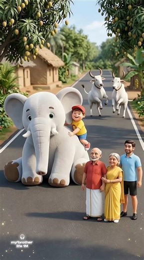 दादा जी बहुत बड़ा हाथी लाया 😱 #shorts #facts #animation #viral #ytshorts