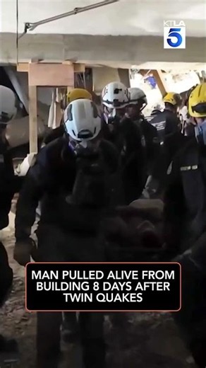 Man pulled alive from building 8 days after twin quakes