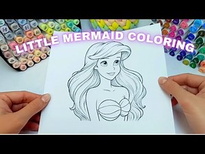 Little Mermaid Glow_Up coloring 🩷✨ Easy & Satisfying Step-by-Step Tutorial