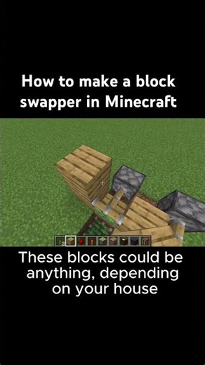 How to make a block swapper in Minecraft |#minecraft #minecraftbuilding