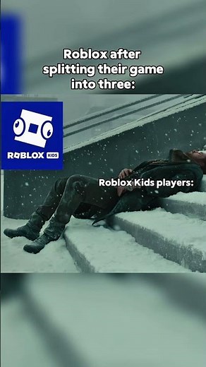 Roblox splitting their game into 3 be like #roblox #robloxedit #robloxsad #shorts