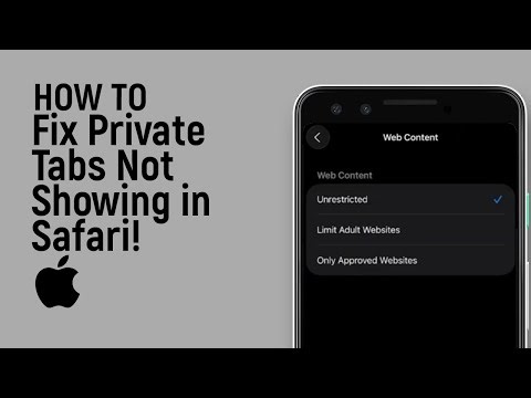 How to Fix Private Tabs Not Showing in Safari on iPhone [easy]