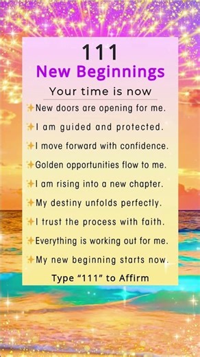 ✨ 111 Golden New Beginnings! ✨ Your Amazing New Chapter Starts Now ✨#11:11 #Affirmations #shorts 💫