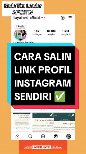 Cara Salin Tautan Profil Instagram Sendiri