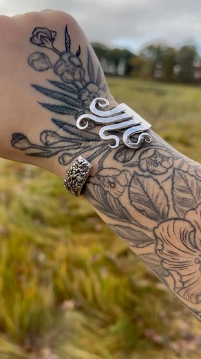 From dining table to wrist art Notsoflatware.com #beforeandafter #forkbending #metalwork #viralchallenge #viralreels #notsoflatware #sterlingsilverjewelery | Not So Flatware