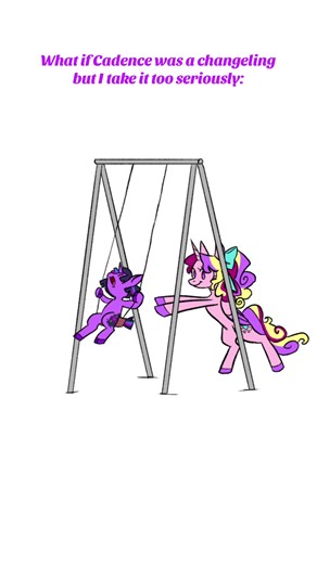 Cadence and Twilight. . . . Cadence as a changeling has my heart. #art #mlpfim #mylittlepony #artistsoftiktok #fanart