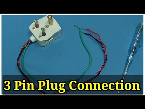 3 pin plug top connection, 3 pin plug color code