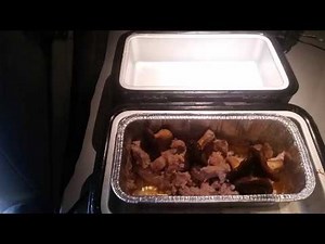 Pork Stew Meat and Shiitake Mushrooms in the RoadPro Portable Stove
