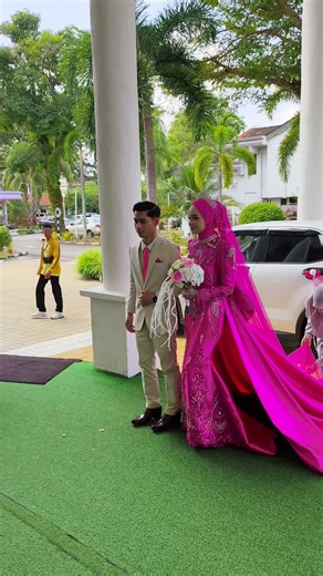 Fuchsia Pink Custom Made Wedding Dress