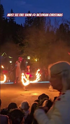 🔥 Must-See Fire Show at Nevada City Victorian Christmas! 🎄 #Shor