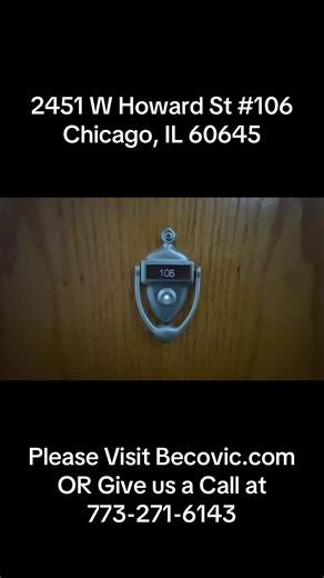 2451 W Howard St #106 Chicago, IL 60645. 2 Beds 2.0 Baths 903 Sq. ft. Excellent Ground Level 2 Bed/2 Bath with In Unit Laundry & Central Air near Evanston Apartment Features: —Warm Toned Kitchen Cabinets —Granite Countertops with Deep Undermount Sink —Stainless Steel Appliances includes Dishwasher —In-Unit Laundry —Central Air AC with Smart WIFI Thermostat —Spacious Living Room with Attached Dining Area —Two Renovated Bathrooms —High Ceilings —Designer Plank Flooring —Great Closet Space —LED Lig