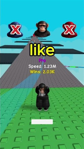 Monkey in Speed Challenge Roblox 🧠#roblox #shorts