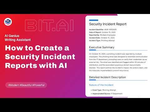 How to Create a Security Incident Reports with AI?