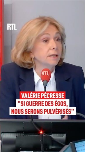 "If there's a war of egos on the right and in the center, we'll be pulverized": Valérie Pécresse ...
