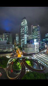 Dynamic Night Cityscape with Illuminated Skyscrapers | Dubai007