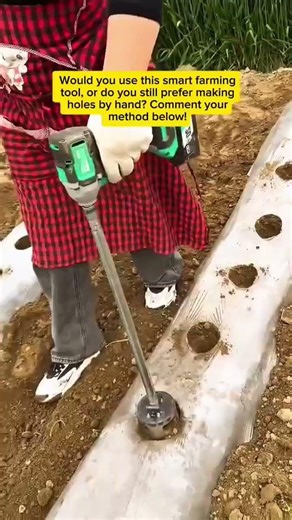 Smart Plastic Mulch Hole Making for Faster Planting | Farming Productivity Hack