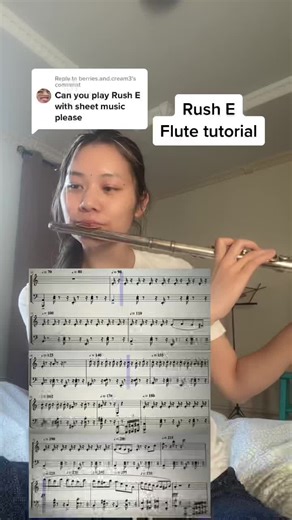 Flute Tutorial: Rush E Sheet Music and Flute Notes