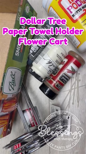 47K views · 823 reactions | Diy Dollar Tree paper towel holder flower cart #easycrafts #dollartreediy #upcycledcrafts | Blessings Craft Therapy | Facebook