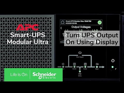 APC Smart-UPS Modular Ultra 5-20kW - How to turn UPS output on using display
