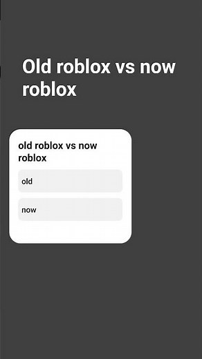 old roblox vs now roblox