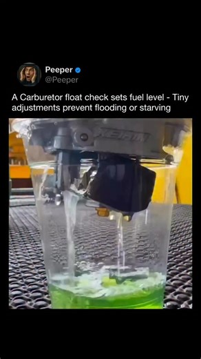 PEEPER on Instagram: "A carburetor float check controls how much fuel sits in the bowl, directly affecting how an engine runs. The float rises and falls with fuel level, opening or closing the needle valve to keep fuel within a precise range. If the level is too high, the carburetor floods and runs rich. Too low, and the engine starves for fuel, causing hesitation or stalling. Tiny bends to the float tab can make a big difference. This adjustment must be precise. Even a few millimeters off can l