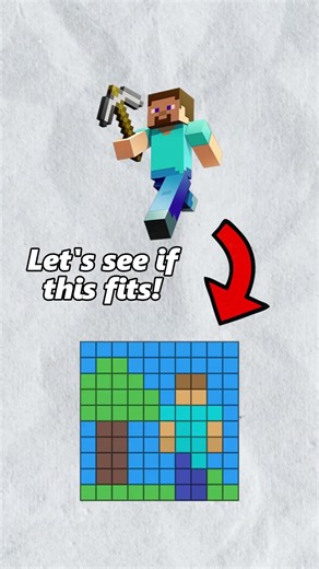 Will Minecraft Steve fit on a 10x10 grid? #pixelart #pixelarttutorial #minecraft #drawing