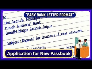 Application for New Bank Passbook Format | How to Write Bank Passbook Application