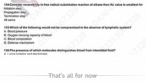 134-Consider reversibility in free radical substitution reactio... | Filo
