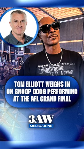 Tom Elliott has not held back his opinion on the news Snoop Dogg will be this year's AFL Grand Final entertainment. More: https://nine.social/10iR | 3AW Melbourne