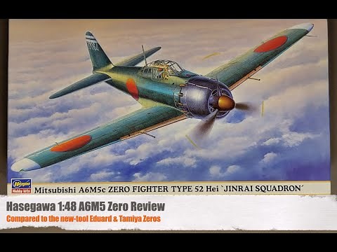 Hasegawa 1:48 A6M5 Zero Review vs Eduard Zero & Tamiya Zero
