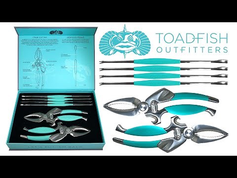 Toadfish Outfitters - Crab Cutter, Seafood Forks & Crab and Lobster Tool Set