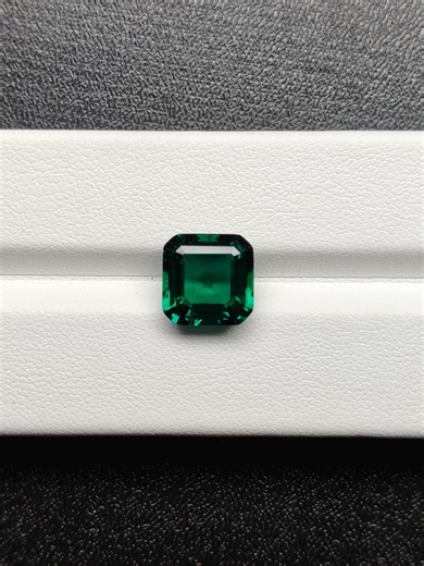 Hydrothermal Emerald 10mm Asscher Cut | Lab Grown Emerald With Certificate Loose Gemstone - Etsy