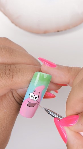 124K views · 393 reactions | Patrick Star nail art #nails #patrickstar #spongebob #nailart #nailtech #nailideas #cartoonnails | Naio Nails UK | Facebook