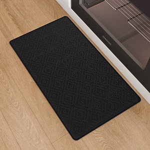 PABUBE Kitchen Rugs and Mats Anti Fatigue Cushioned, Non Slips Kitchen Floor Mat in Front of Sink, Memory Foam Floor Mat for Standing, 17"x29", Black