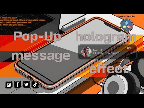 DaVinci Resolve: Pop-up Hologram Message