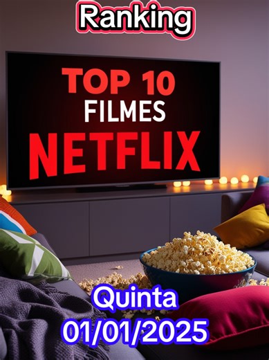 Top 10 filmes mais assistidos da Netflix. Quinta 01/01/2025 #netflix #filme #serie #series #top10
