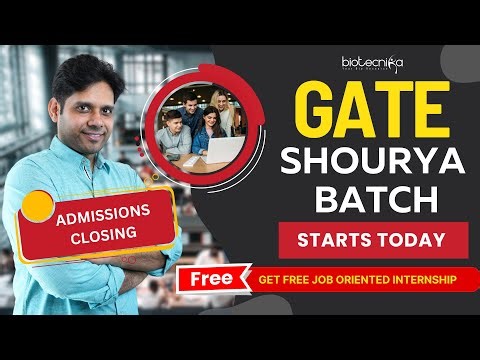Prepare For GATE Biotech 2025 Exam With Exclusive Online Shourya Batch - From 1st July - #gateexam