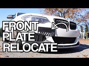 DON'T DRILL THEM HOLES! - Front License Plate Relocate Install //BMW