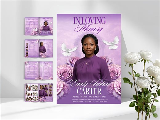 Funeral Programs Template Canva Obituaries Template Funeral Memorial Program Obituary Template Editable Funeral Announce Invitation Obituary - Etsy