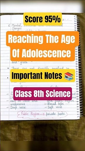 Reaching The Age Of Adolescence Notes Class 8th Science NCERT