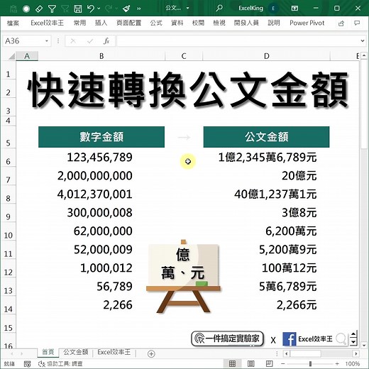 【Excel公文數字格式 | 妙函數】 稍微大一點的數字 每三位數加一個逗號 可以增加數字的辨識能力 Excel預設格式就可以輕鬆轉換唷 但..... 長官只愛看"億、萬、元"單位的數字 有沒有辦法一次全轉換 當然有的 這串落落長的函數組合 今天你就打包帶走吧 =IF(RIGHT(INT(A1/10000),4)="0000",TEXT(INT(A1/100000000),"#,###億")&TEXT(RIGHT(A1,4),"#,###元"),IF(A1>100000000,TEXT(INT(A1/100000000),"#,###億") &TEXT(RIGHT(INT(A1/10000), 4), "#,###萬") &TEXT(RIGHT(A1, 4), "#,###元"),IF(A1>10000,TEXT(RIGHT(INT(A1 / 10000), 4), "#,###萬") &TEXT(RIGHT(A1, 4), "#,###元"),TEXT(RIGHT(A1,4),"#,###元")))) 簡單．直白．超效率 閃耀職涯の超Hero🚀 #當然最好還是使用千位分位 #因為修