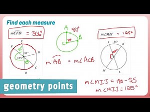 Geometry Points: Finding the Measures of Arcs and Central Angles