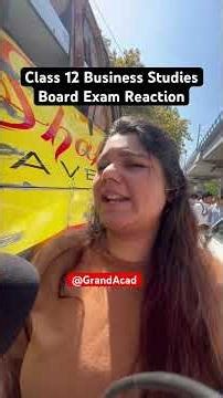 Business Studies Board Exam Reaction