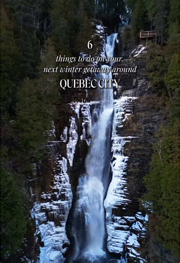 The perfect 48 hours in Quebec ❄️ | 6 dreamy stops you need to add to your list for your next winter getaway! 😊👇🏻 Looking for a cozy, magical winter getaway? 🤍 Quebec is all charm, snowy views, amazing food, and the best spots to recharge and relax! 🙌🏻 WHAT TO DO 🌲 Hike down to Chute Jean-Larose, a breathtaking waterfall that feels straight out of Iceland. 🌊 🧖‍♀️ Unwind at @Strøm spa nordique with thermal baths, saunas, river views, and the dreamiest atmosphere. ✨ Wander in Old Quebec’s